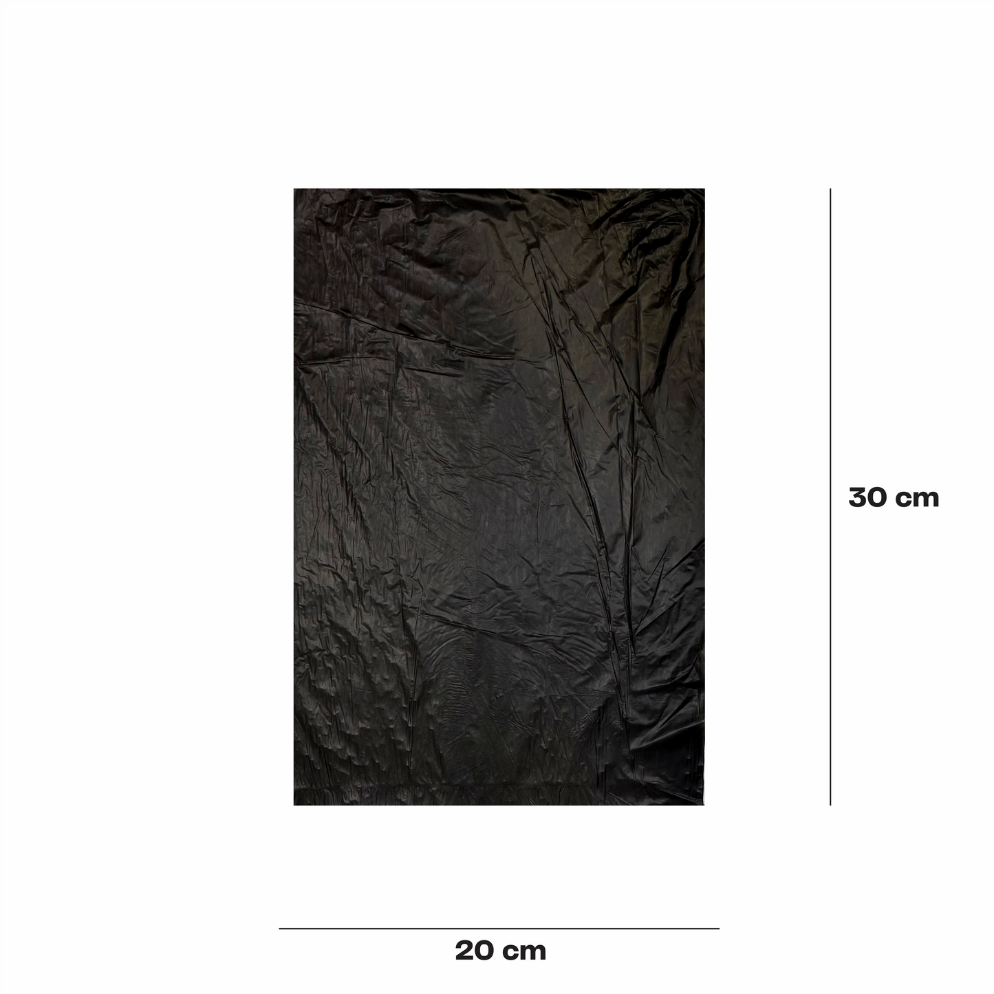 20x30cm Bolsa en rollo negra cal. 60