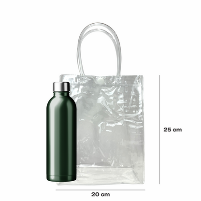 20x25x8 Bolsa Transparente de PVC con agarradera