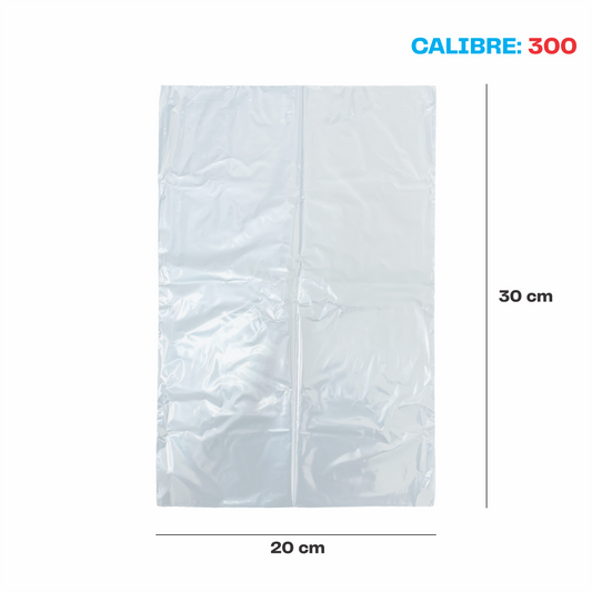 20 x 30 Bolsa transparente Cal. 300