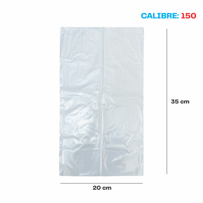 20 x 35 Bolsa transparente Cal. 150
