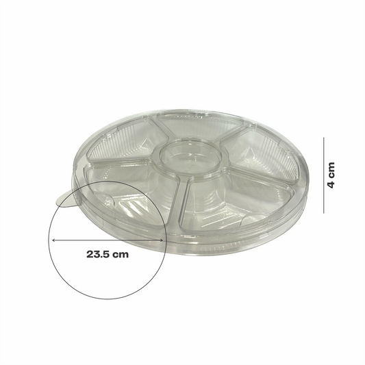 23.5x4 Botanero redondo mde. 5 divisiones cristal