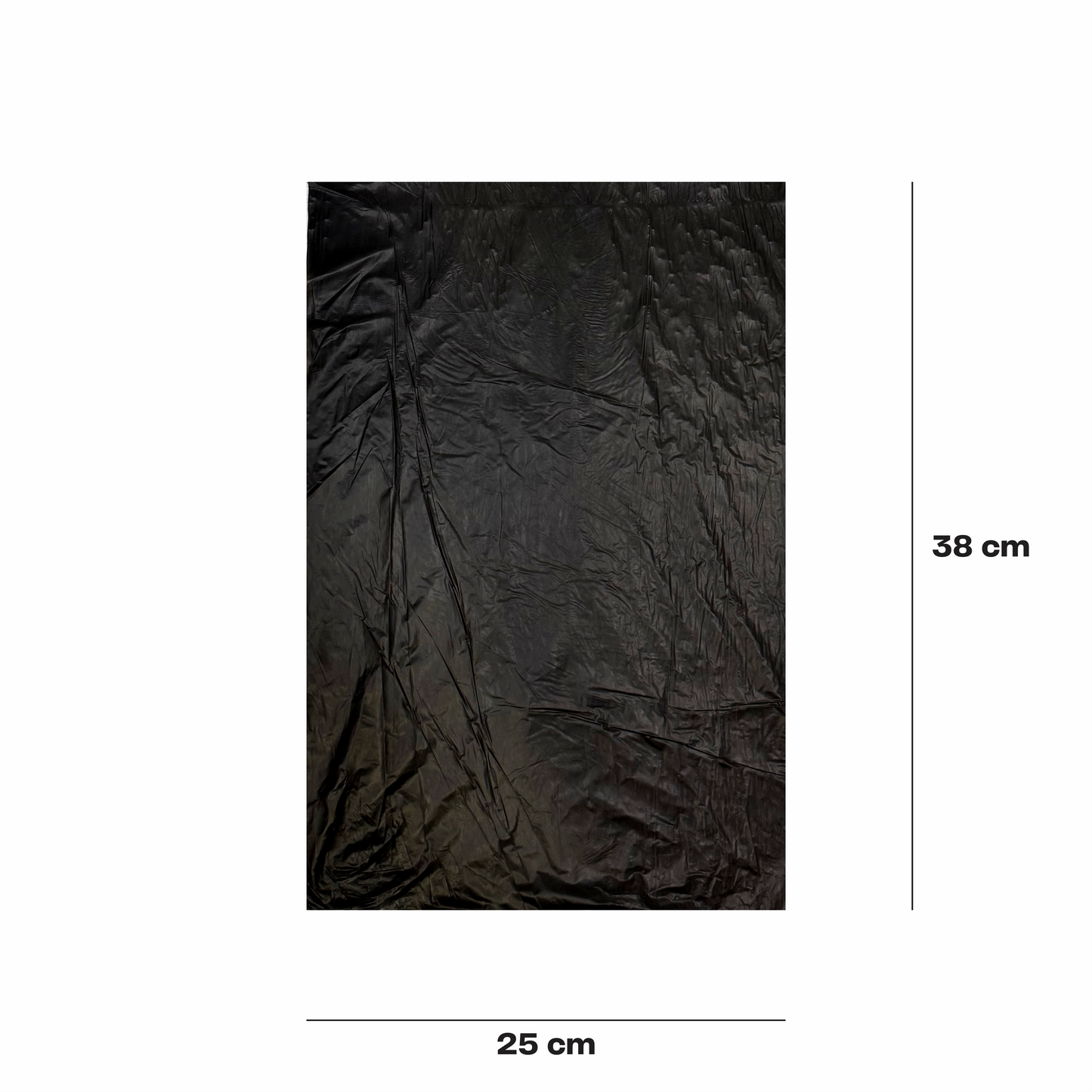 25x38cm Bolsa en rollo negra cal. 90
