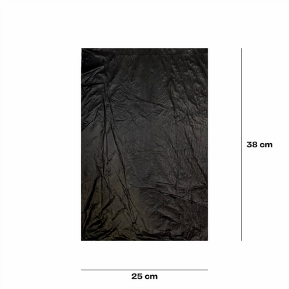 25x38cm Bolsa en rollo negra cal. 90
