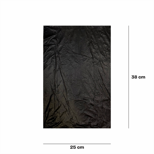 25x38cm Bolsa en rollo negra cal. 90