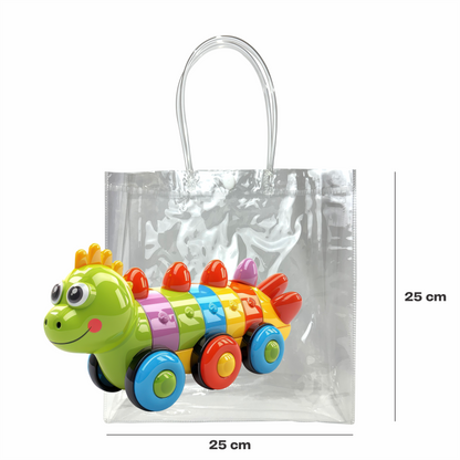 25x25x8 Bolsa Transparente de PVC con agarradera