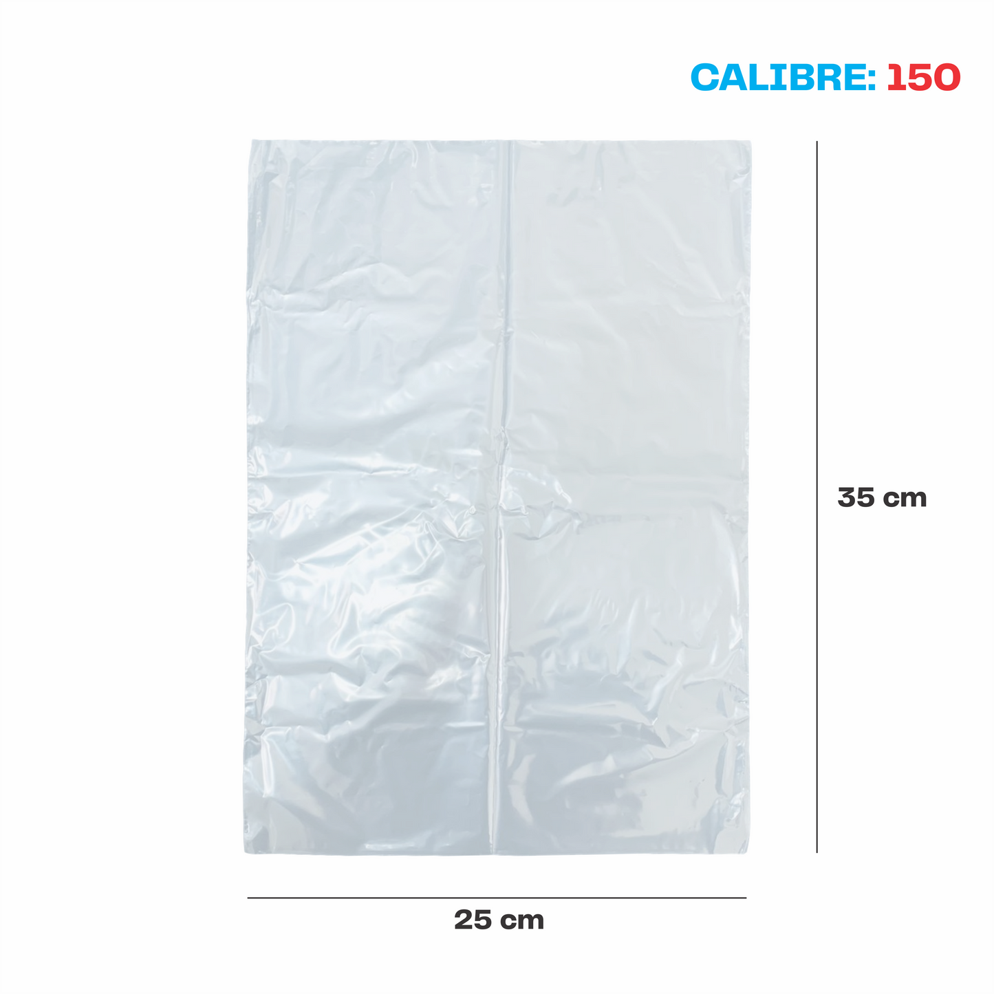 25 x 35 Bolsa transparente Cal. 150