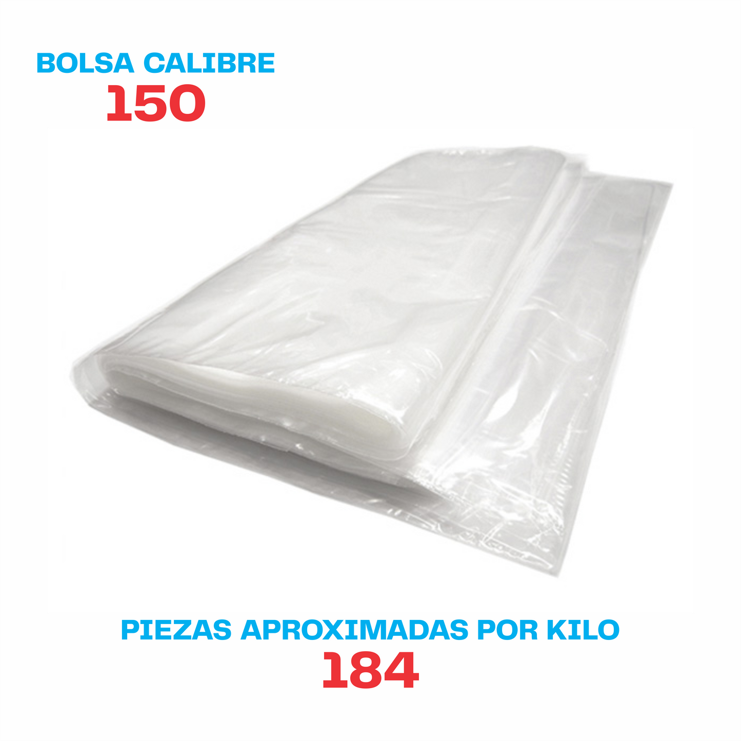 25 x 35 Bolsa transparente Cal. 150