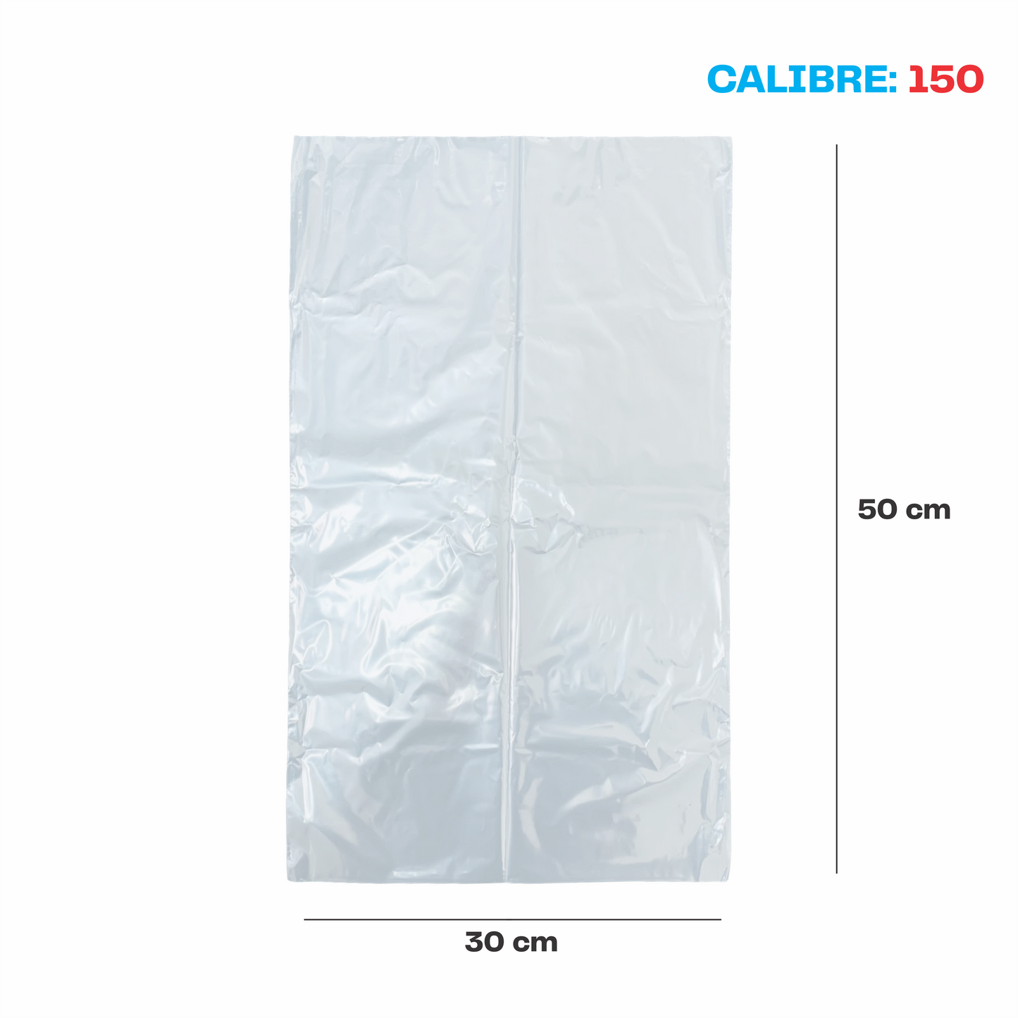 30 x 50 Bolsa transparente Cal. 150