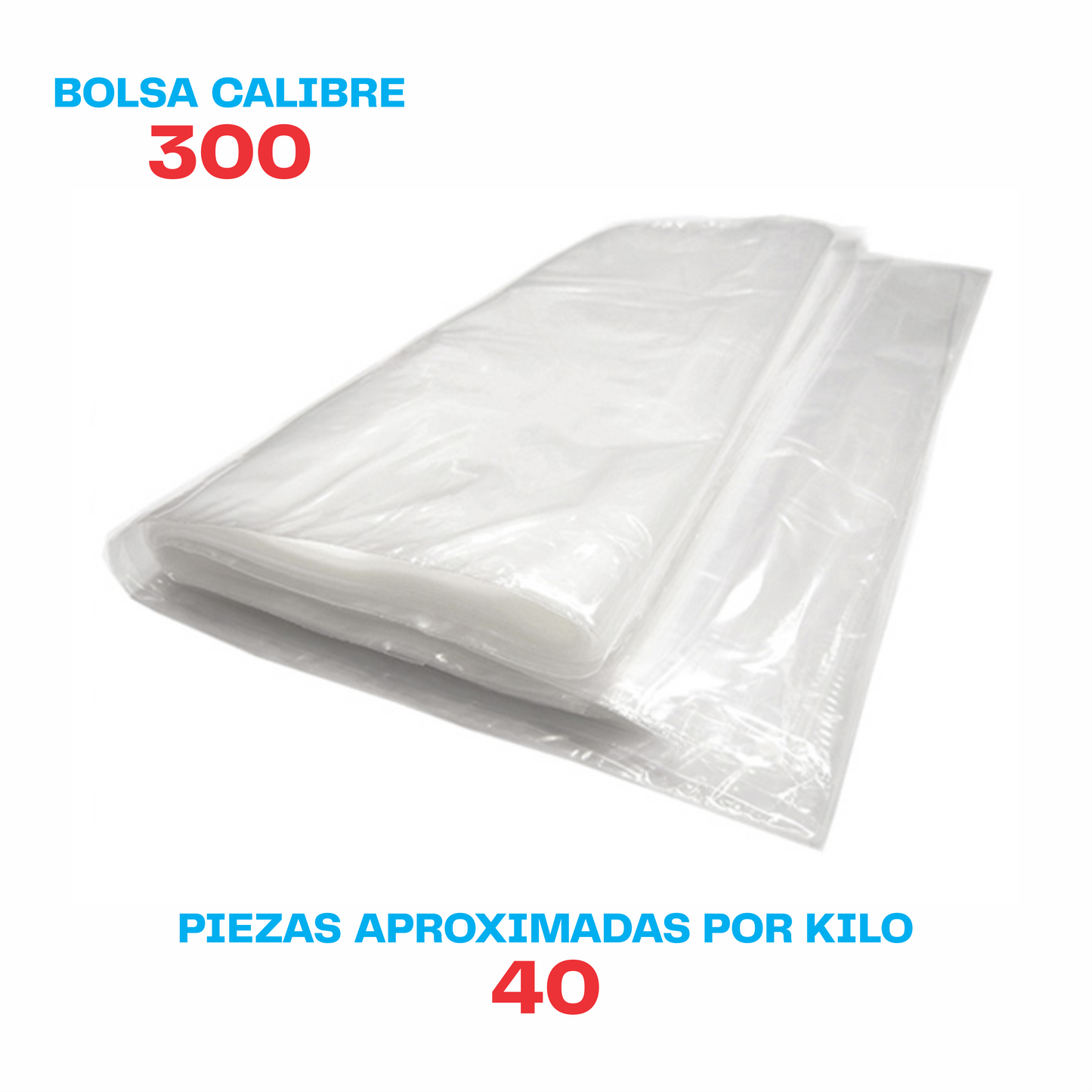 30 x 60 Bolsa transparente Cal. 300