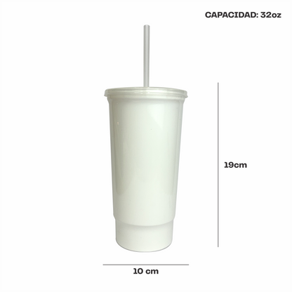 Vaso bachelor 32 oz. blanco