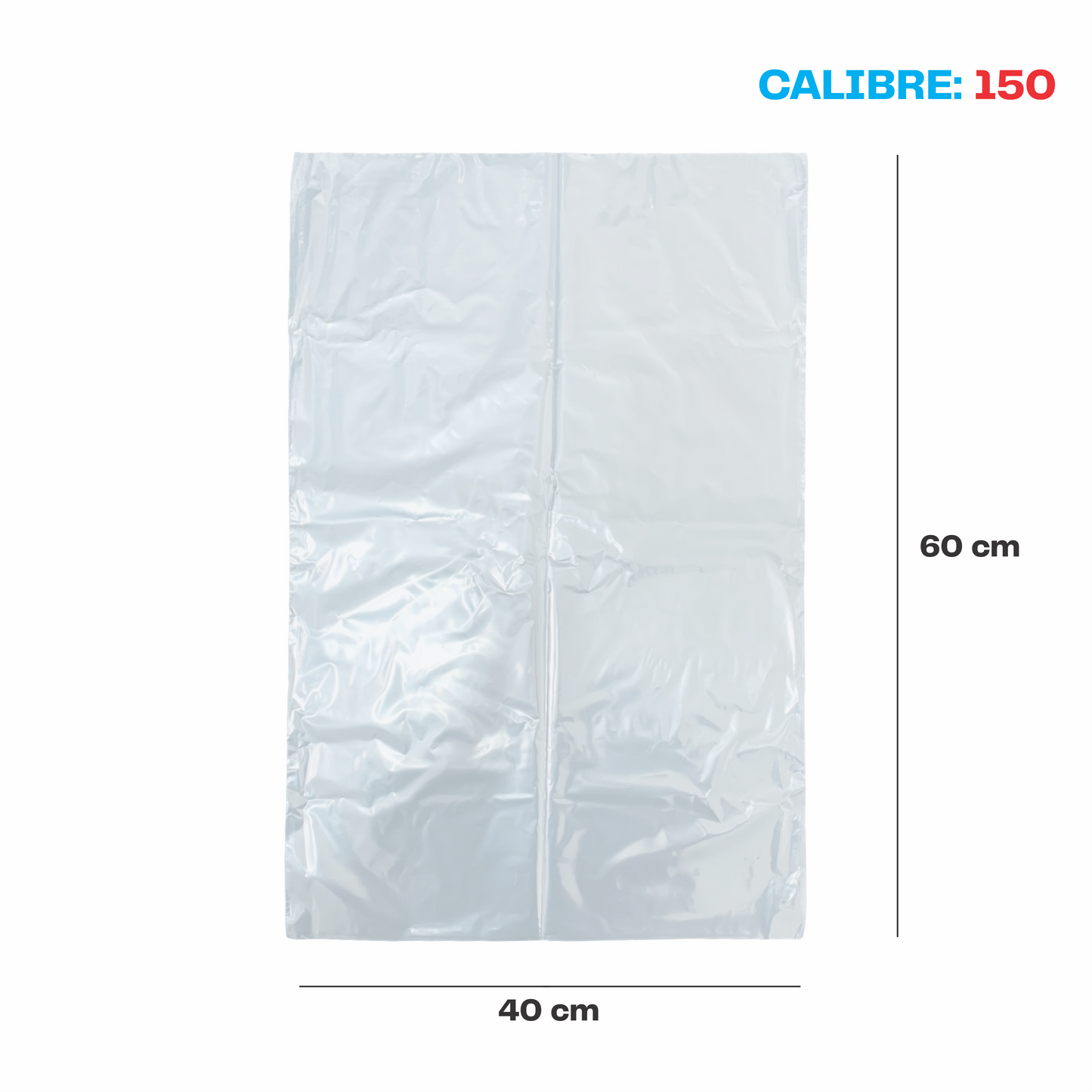 40 x 60 Bolsa transparente Cal. 150