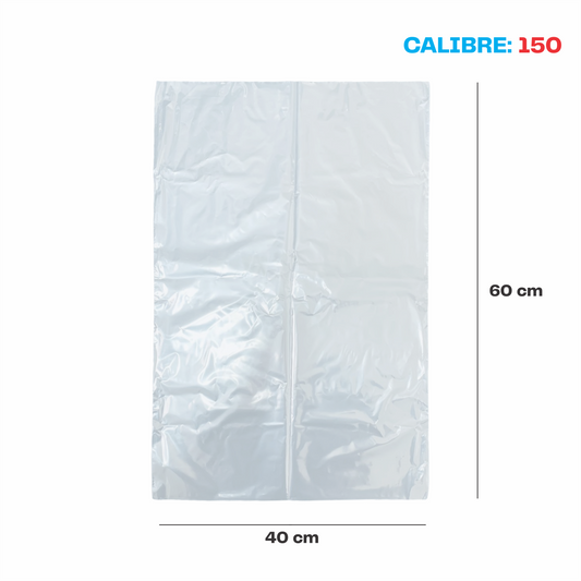 40 x 60 Bolsa transparente Cal. 150
