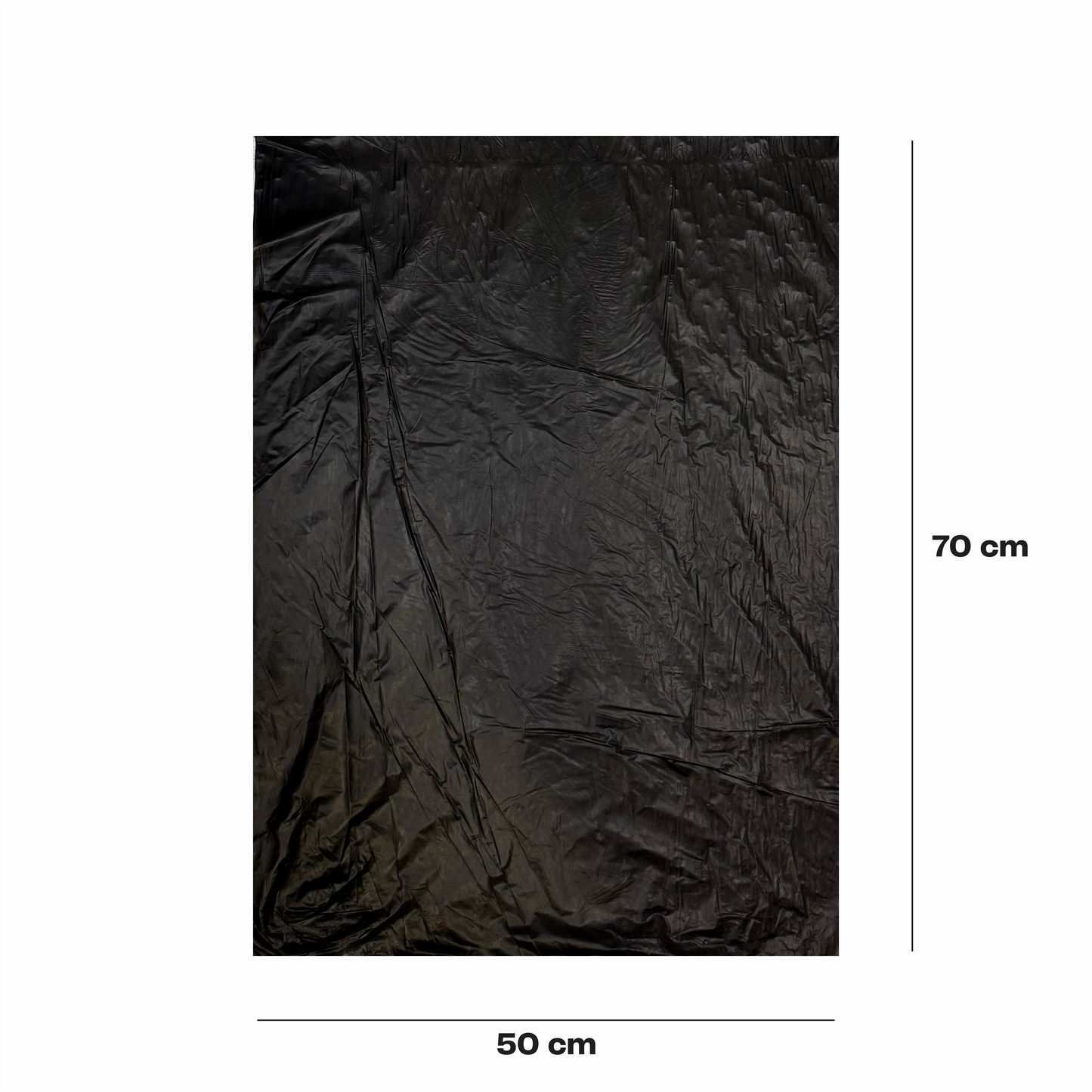50x70cm Bolsa en rollo negra