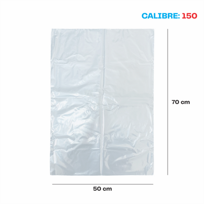 50 x 70 Bolsa transparente Cal. 150