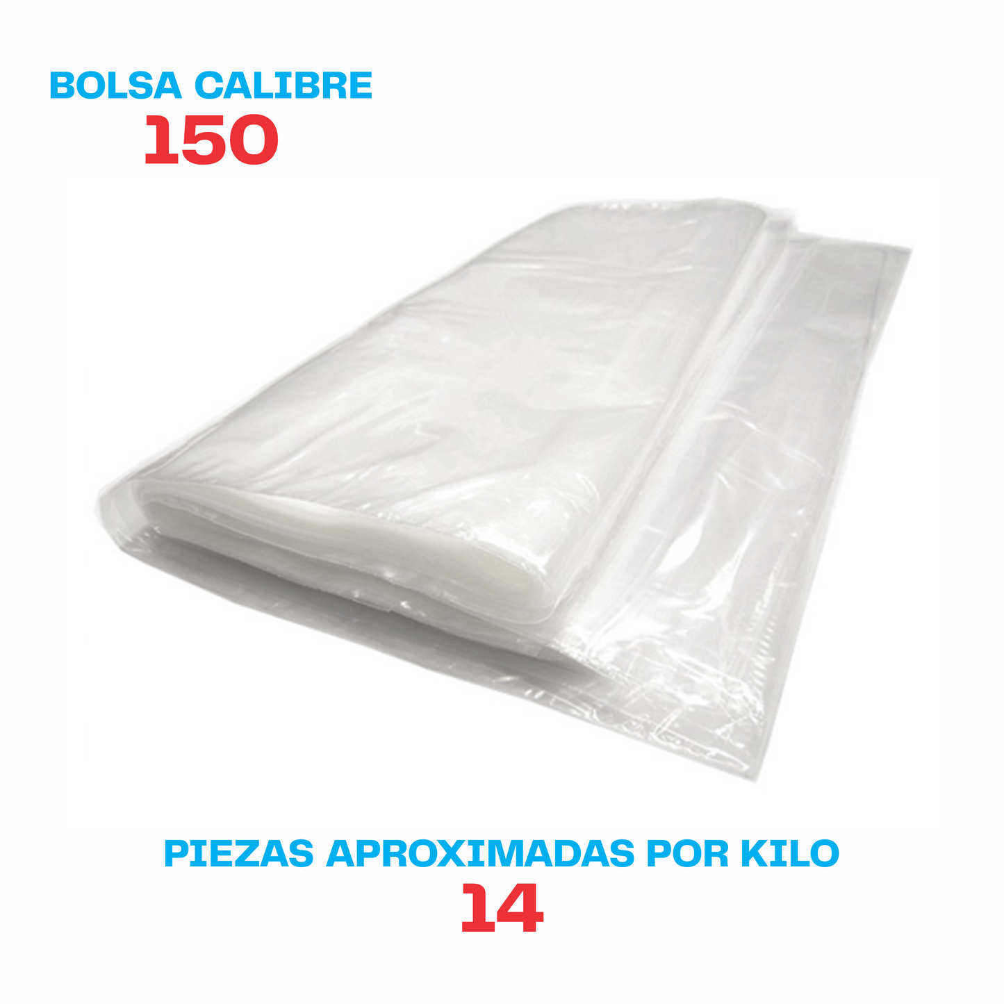 60 x 100 Bolsa transparente Cal. 150