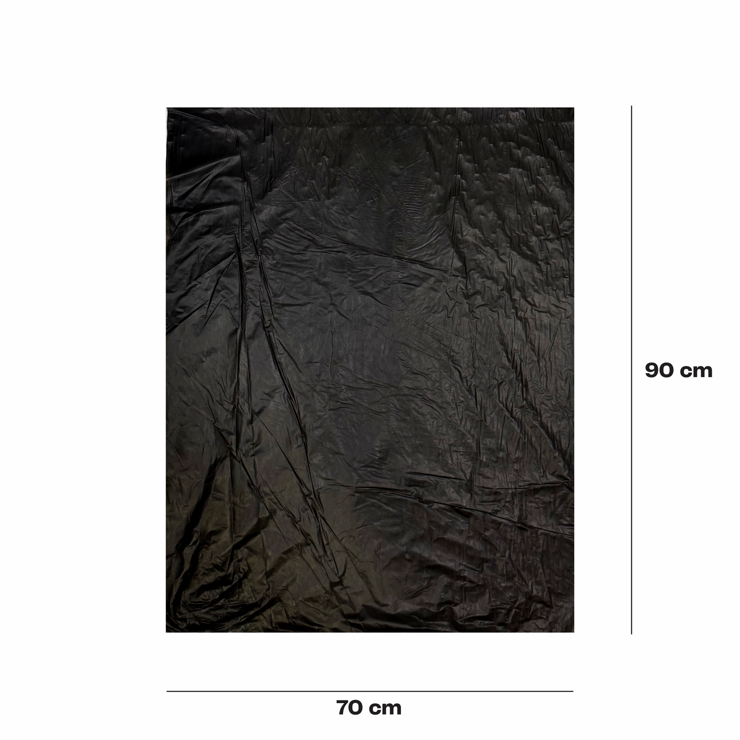 70x90cm Bolsa en rollo negra