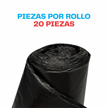 70x90cm Bolsa en rollo negra