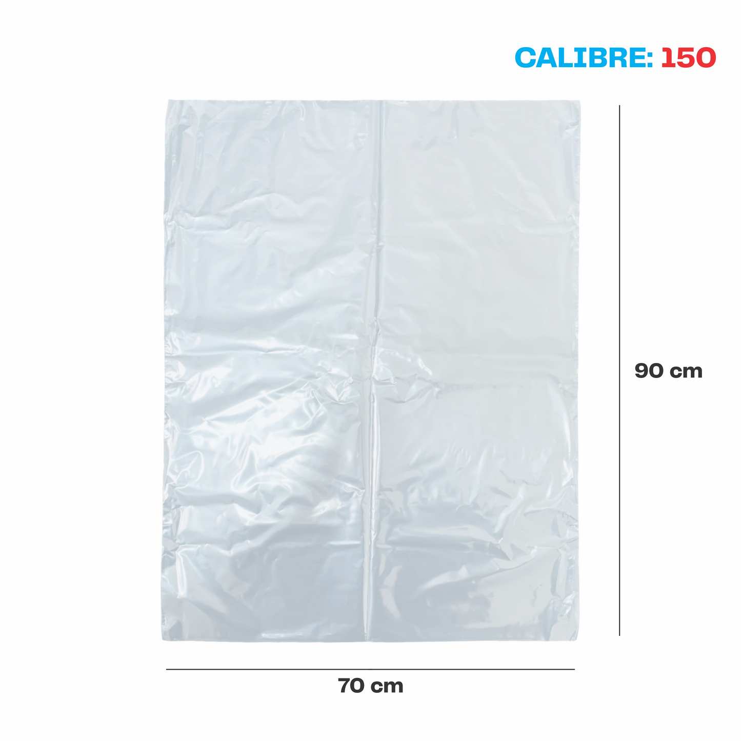 70 x 90 Bolsa transparente Cal. 150