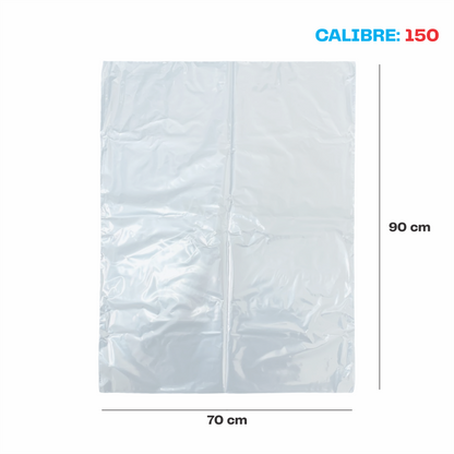 70 x 90 Bolsa transparente Cal. 150
