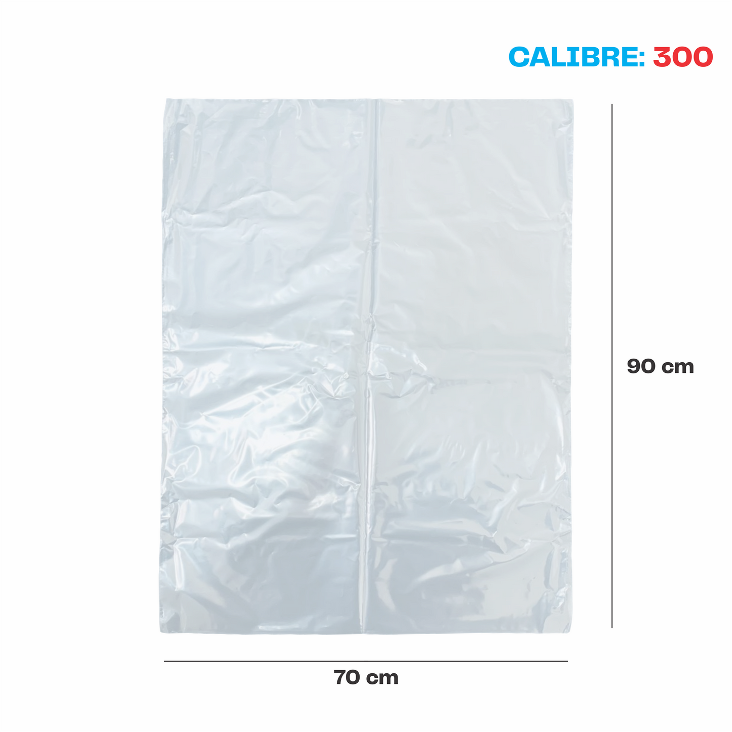 70 x 90 Bolsa transparente Cal. 300