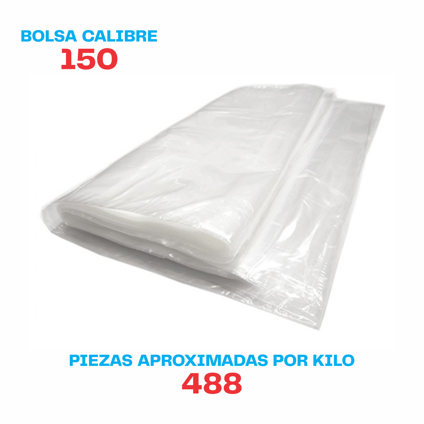 8 x 26 Bolsa transparente Cal. 150