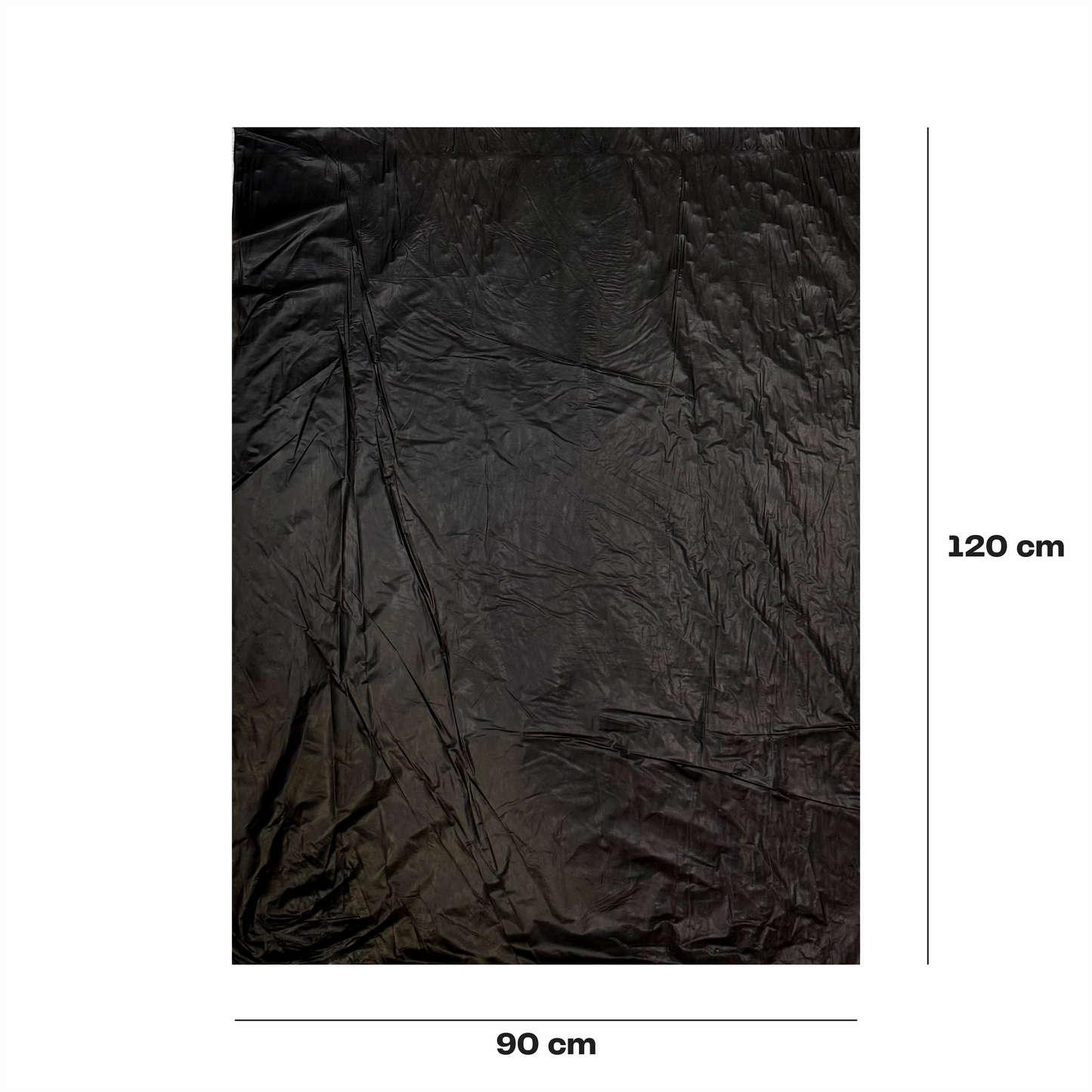 90x120cm Bolsa en rollo negra