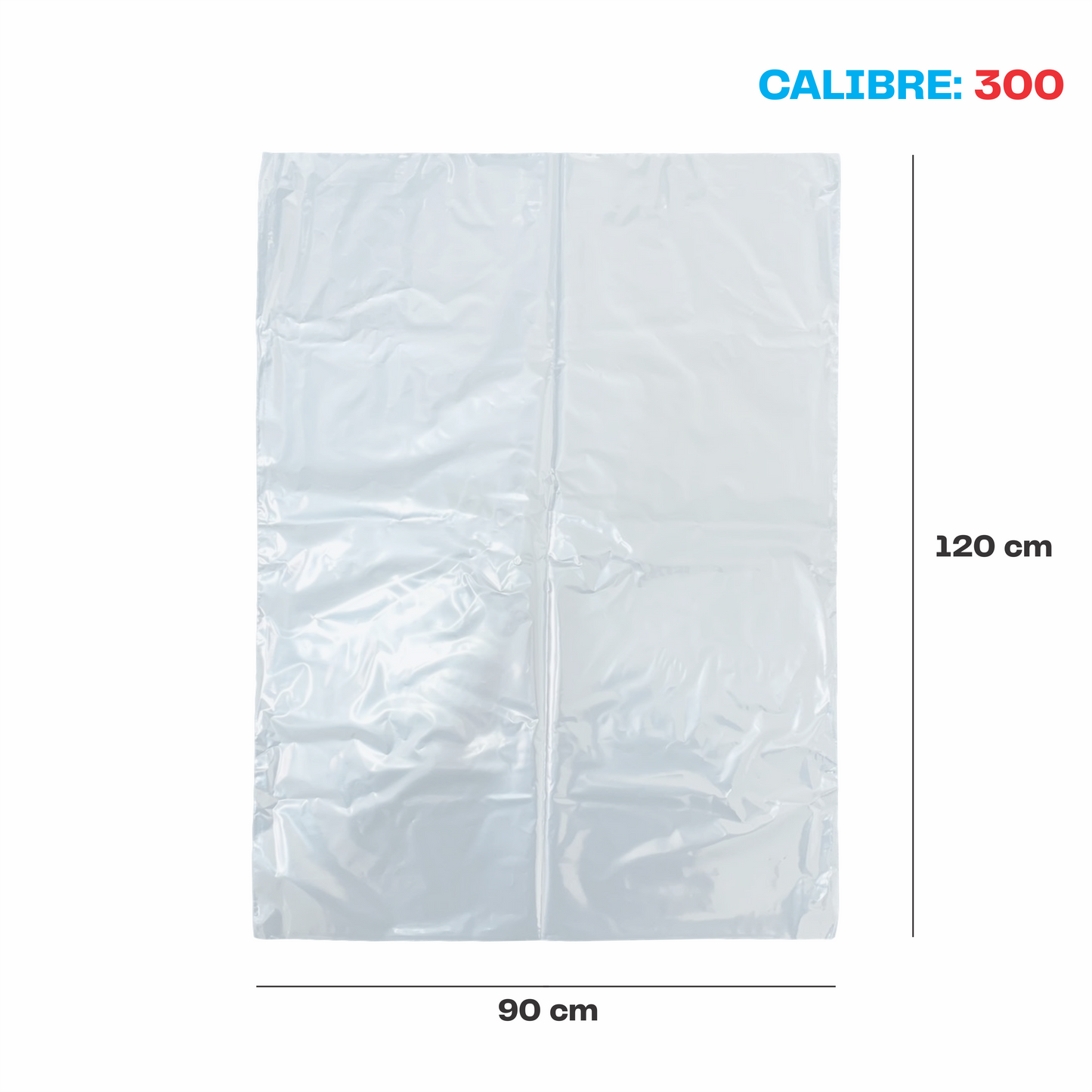 90 x 120 Bolsa transparente Cal. 300