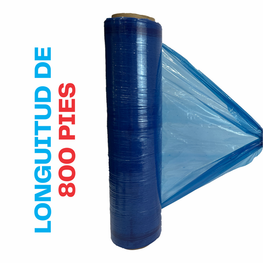 Strech film industrial 18" x 800´ Cal. 50 Azul