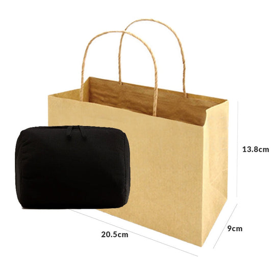 20.5x9x13.8cm Bolsa kraft natural horizontal chica