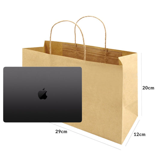 29x12x20cm Bolsa kraft natural horizontal mediana