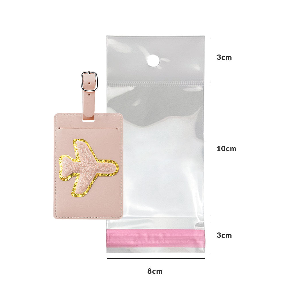 8x10+3+3cm Bolsa de celofan con cenefa y adhesivo