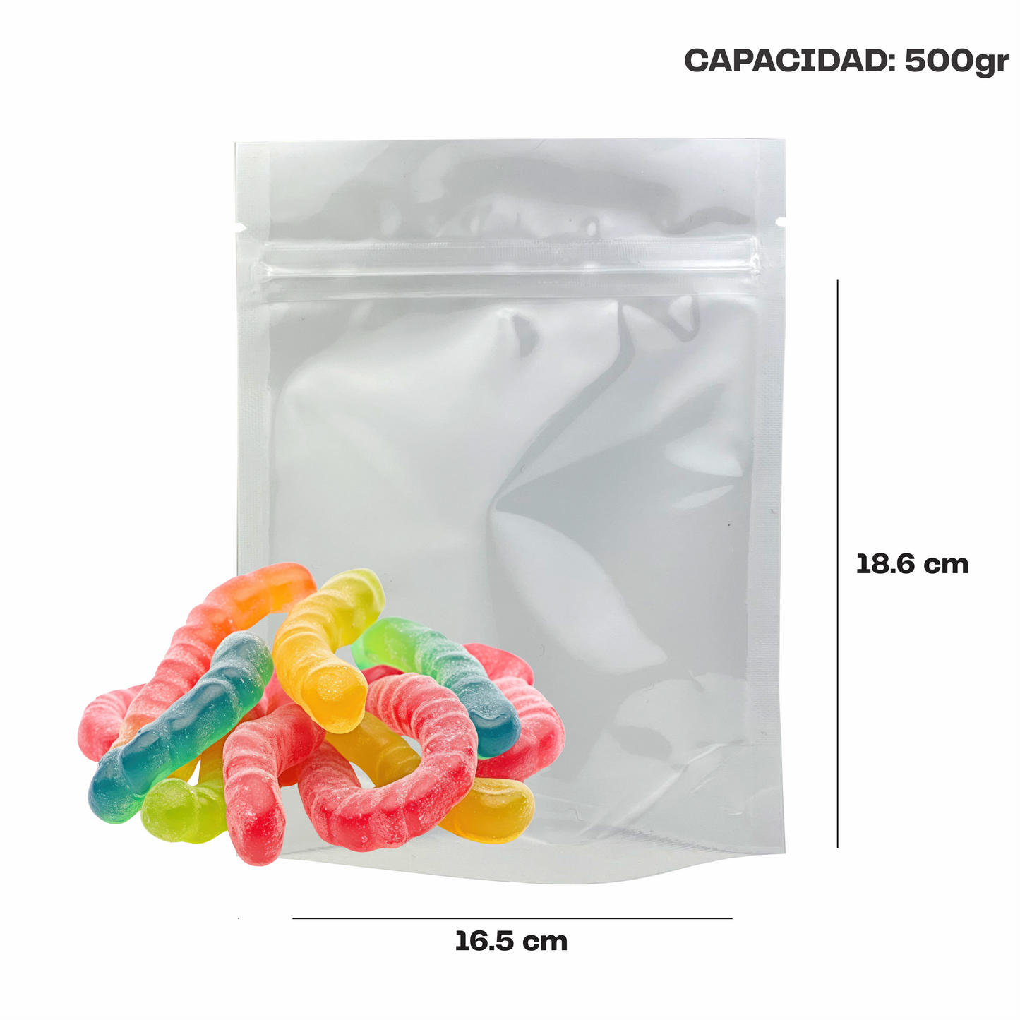 Mediana Blanco con Transparente (16.5x18.6X9)