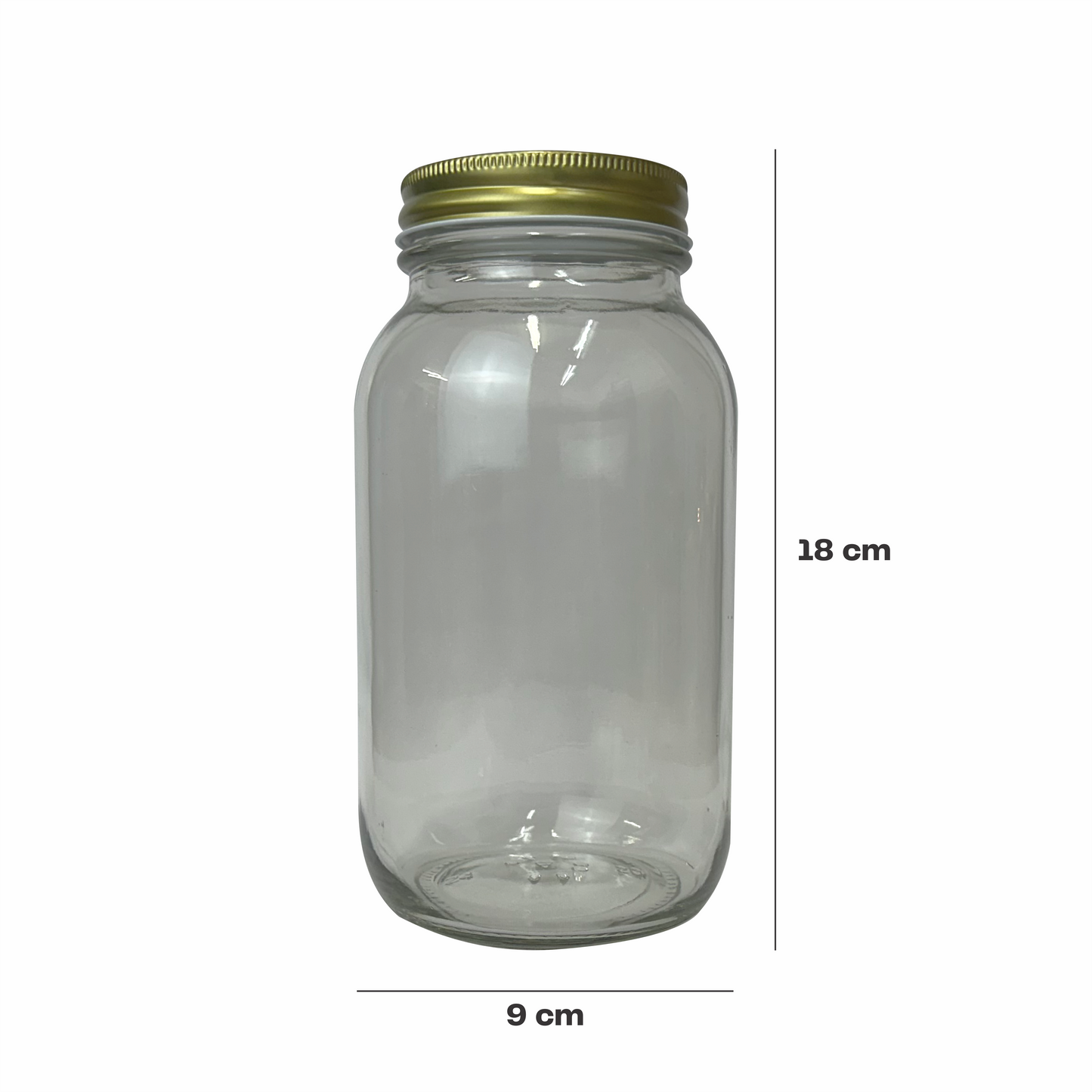 Tarro de vidrio 940ml tapa metalica