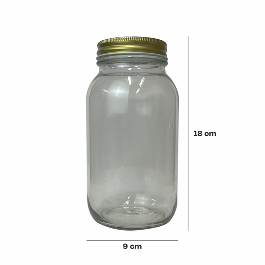 Tarro de vidrio 940ml tapa metalica