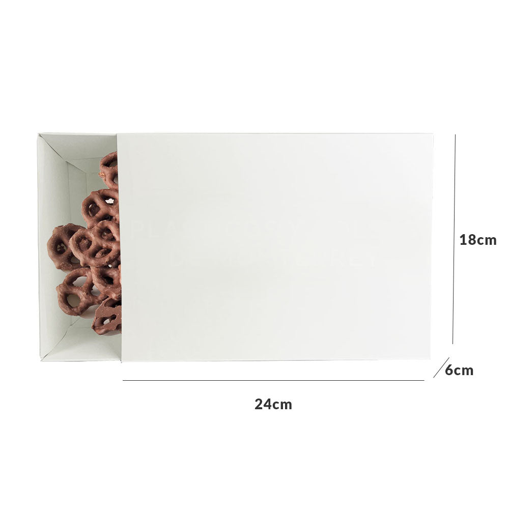 24x18x6cm Caja de cerillo grande blanca