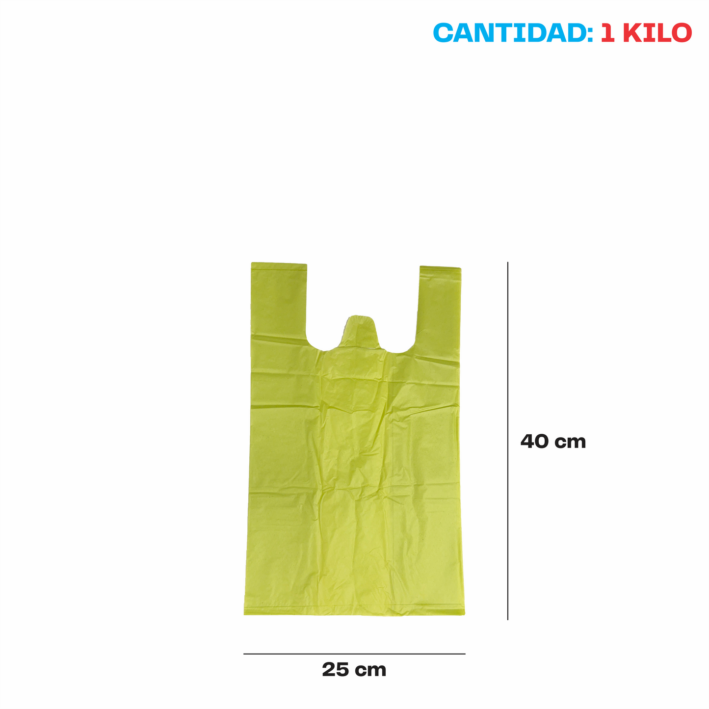 25x40cm Bolsa de camiseta color Biodegradable Chica