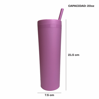 Vaso crush 20 oz. rosa pastel
