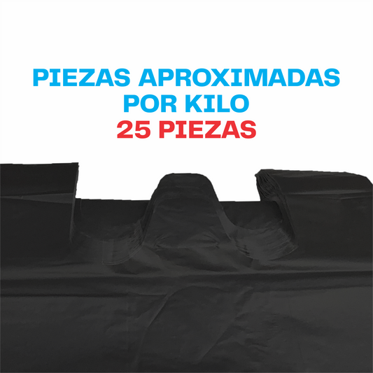 45x85cm Bolsa de camiseta negra Biodegradable Extra jumbo