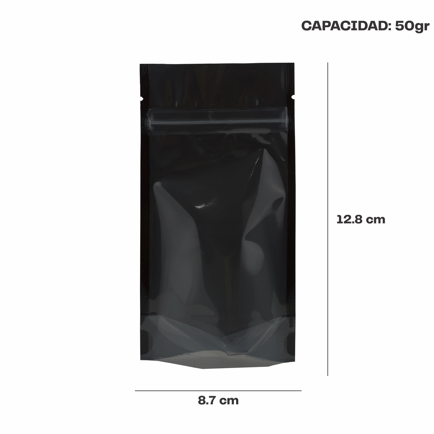 Extramini Negro con Transparente (8.7x12.8x4.5)