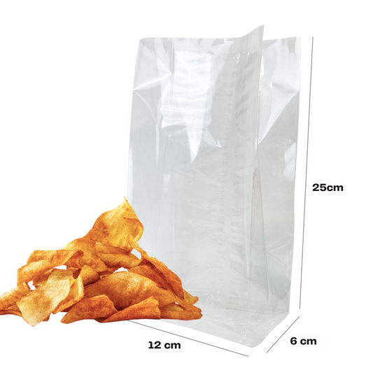 12+6x25cm Bolsa grado alimenticio fuelle 3