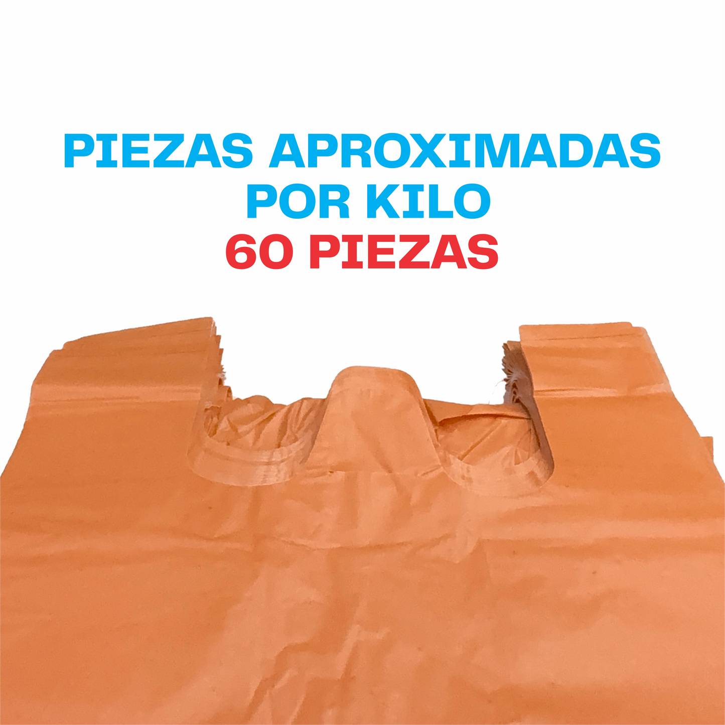 30x60cm Bolsa de camiseta color Biodegradable Grande