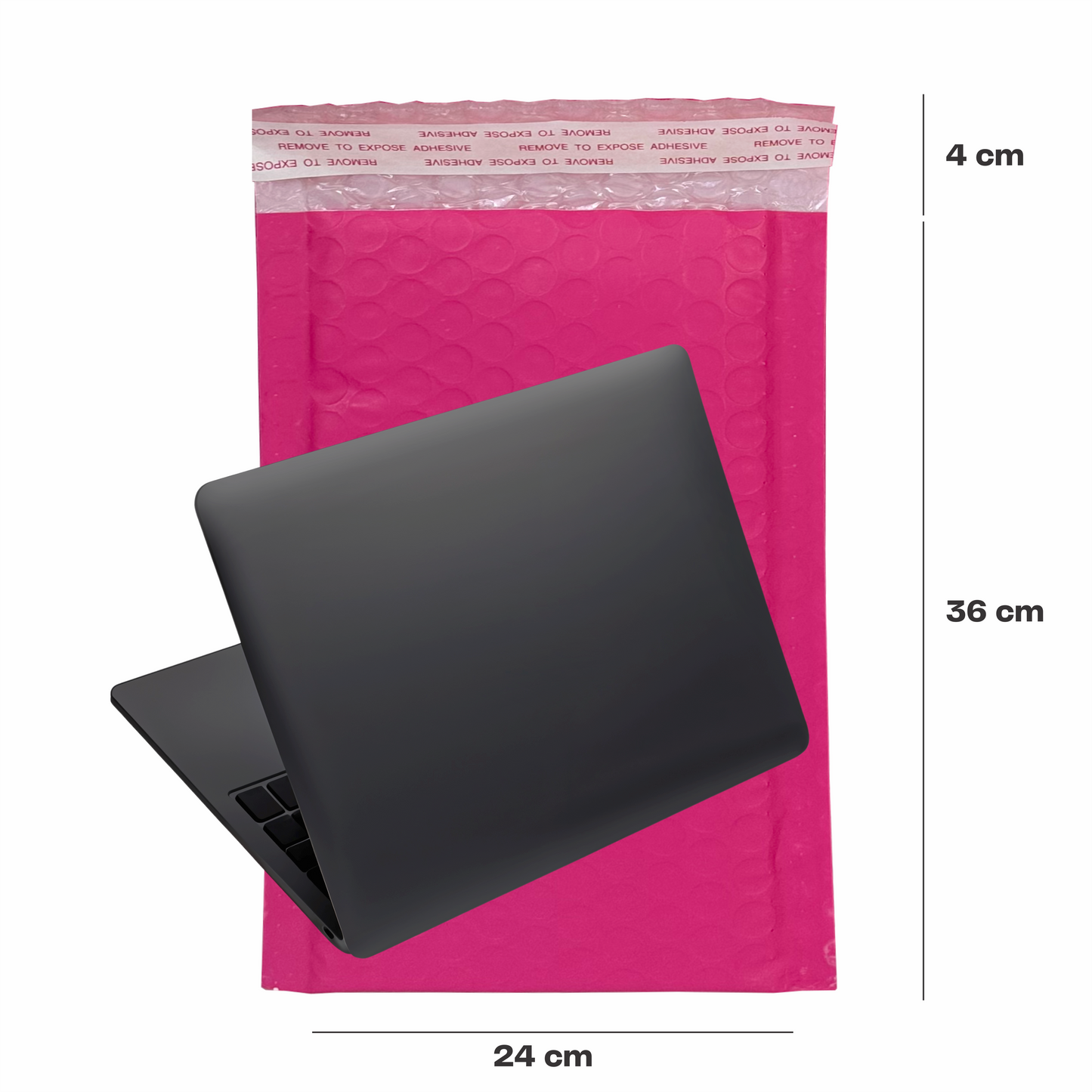 24x36+4cm Sobre burbuja fucsia