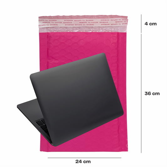 24x36+4cm Sobre burbuja fucsia