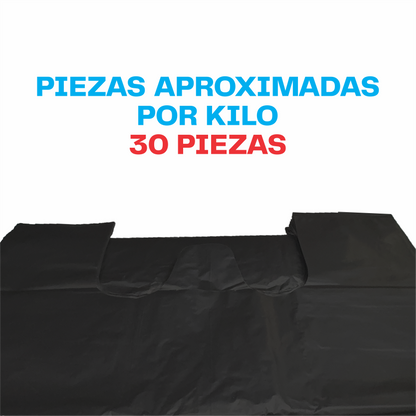 45x70cm Bolsa de camiseta negra Biodegradable Jumbo