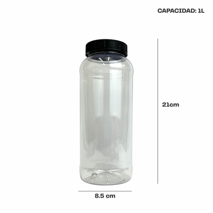 Bote 1 lt tapa lisa varios colores