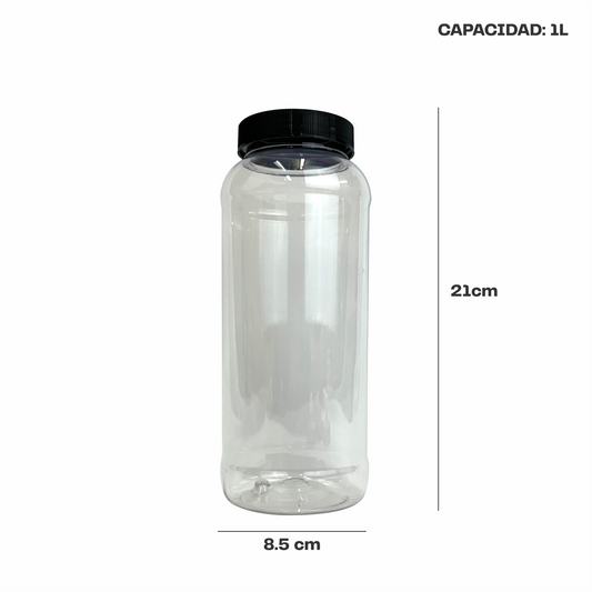 Bote 1 lt tapa lisa varios colores