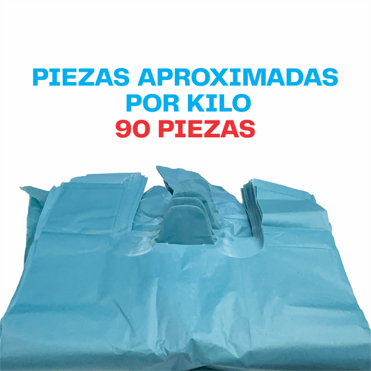 25x50cm Bolsa de camiseta color Biodegradable Mediana