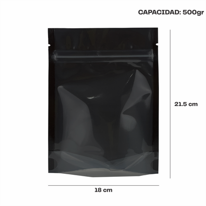 Mediana Negro con Transparente (18x21.5x9)