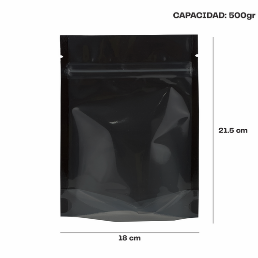 Mediana Negro con Transparente (18x21.5x9)