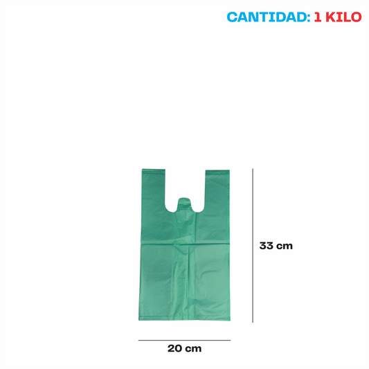 20x33cm Bolsa de camiseta color Biodegradable Mini